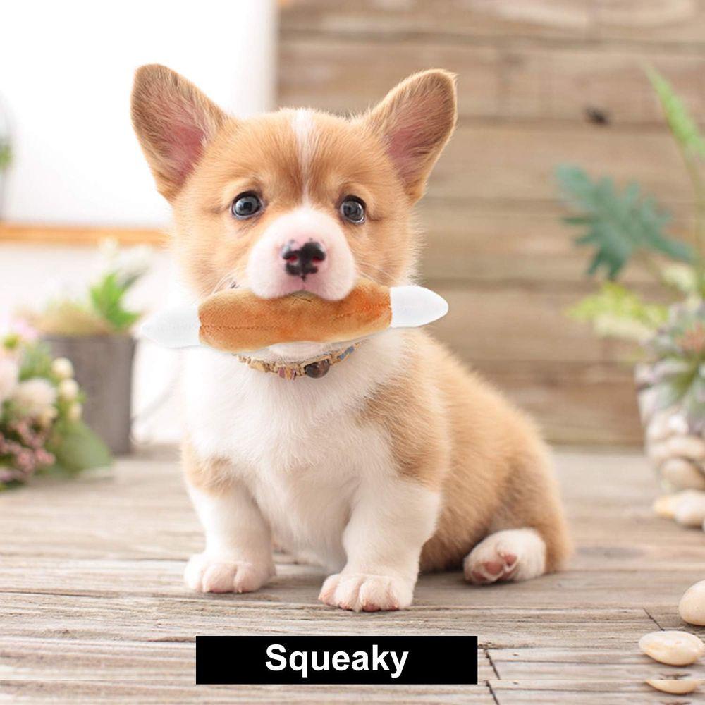 Squeaky Toys, Plush Small Dog Toys, Stuffed with Squeakers, 12 pcs Puppy Toys with Carrying Bag, Suitable for Small Medium Size