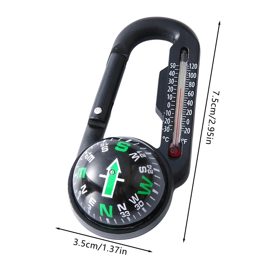 Mini Keychain multifunction Camping Compass Thermometer Outdoor Climbing Temperature tester Survival Guiding Compass Tool
