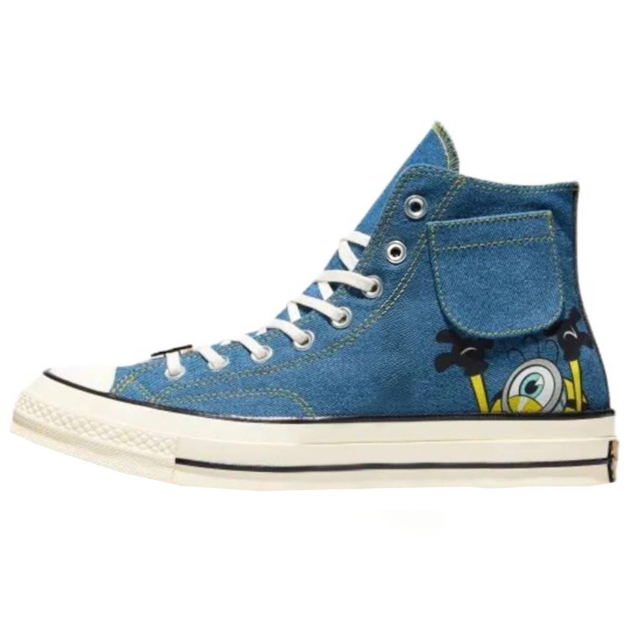 Кеды Minions x Converse Chuck 70 Hi Сине-белые Унисекс Черные A21402C 36
