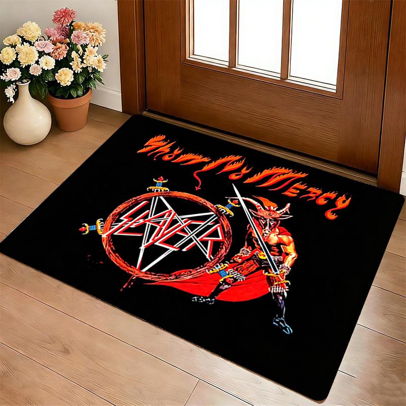 Slayer Logo Living Room Nonslip Area Rug Soft Carpet For Bedroom Game Playroom Sofa Office Home Decor Doormat Christmas Gift C9261934