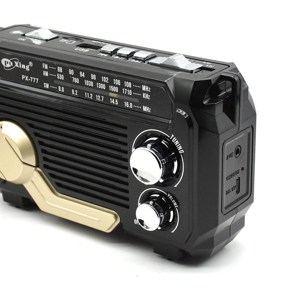 FM AM SW Radio Emergency Radios Receiver Solar Charging Hand Crank Radio Bluetooth 5.2 Support TF USB Outdoor Emergency Radio