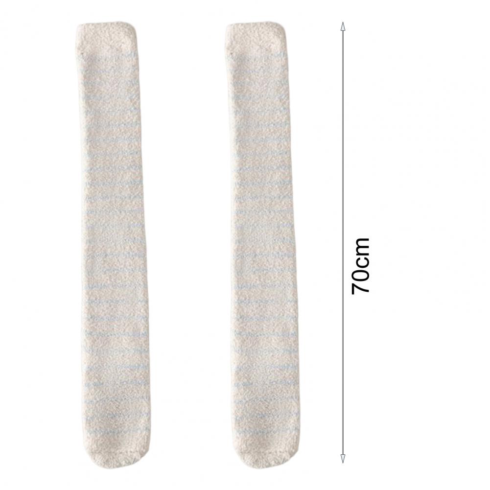 1 Pair Women Coral Fleece Stockings Thigh High Plush Thermal Socks Autumn Winter Long Tube Stockings for Daily Wear