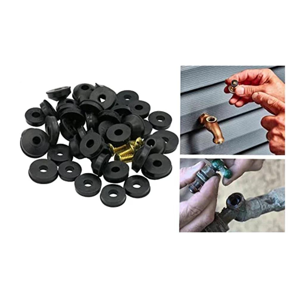 44pcs Faucet Sealing Gasket Set With 4pcs Screws O-Rings And Rubber Faucet Washers With Screws For Plumbing Faucet Repairs