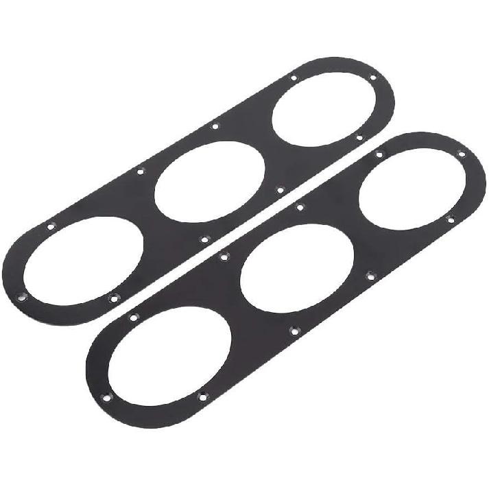 Rear Bumper Diffuser Panels, Pack of 2 Universal Aluminium Alloy Car Rear Bumper Race Air Diversion Diffuser Panel Car Styling Part with Screw