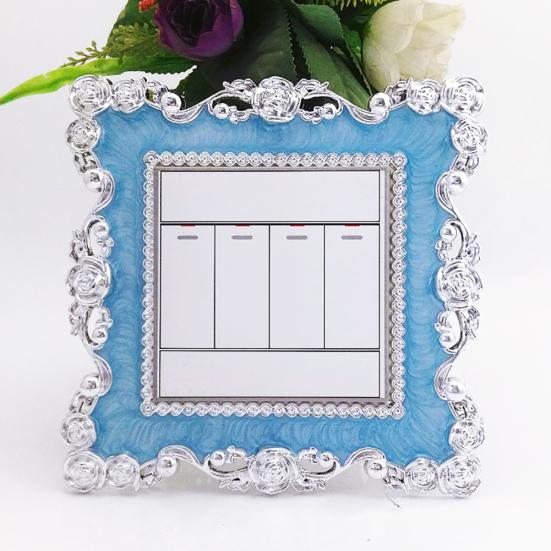 European Style Home Switch Square Frame 3D Sticker Living Room Decoration Decal