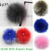 47-tommers Falsk DIY Vaskebjørnspels Pom Poms Ball For Strikking Luer Tilbehør Hatter