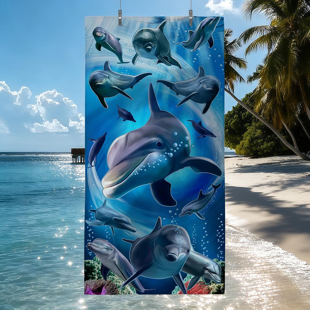 Dolphin Towel Quick Drying Beach Towels Are Suitable For Swimming Pools Camping Yoga And The Gym