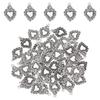 50Pcs Tibetan Style Alloy Pendants, Heart, Antique Silver, 21x14x2mm, Hole: 1.2mm