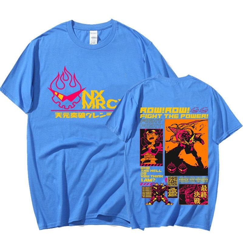 Anime Tengen Toppa Gurren Lagann Tričko Dámské Unisex Unisexga Trička s krátkým rukávem Hip Hop Streetwear Oversized Unisex Tričko