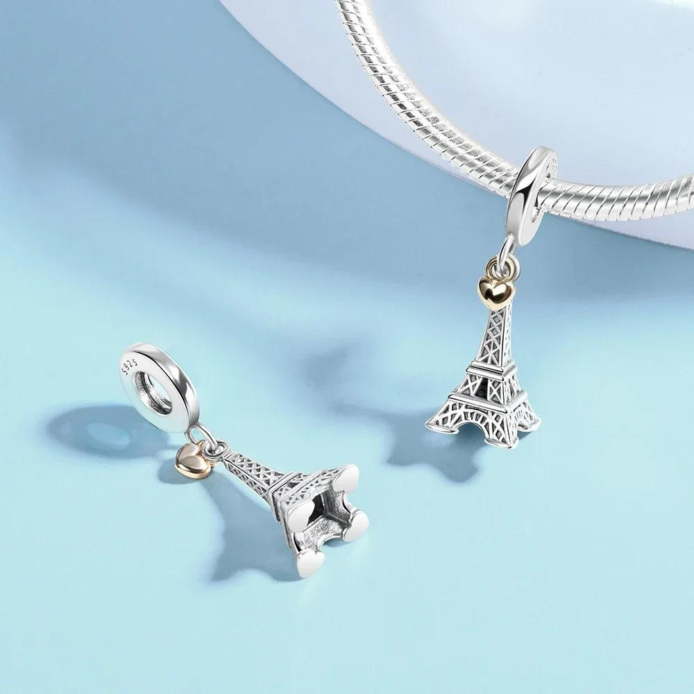 Paris Tower Aircraft Travel Charms Pendant Beads Fitoriginal Bracelet For Women Jewelry Travel Commemorative Gifts For Friends