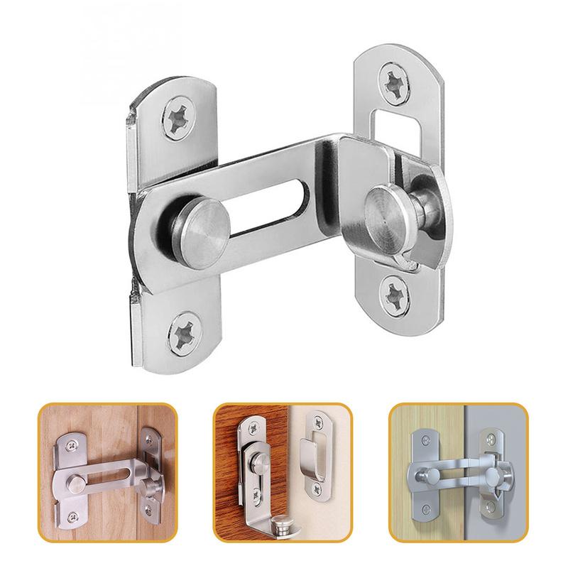 Stainless Steel Hook Lock Latch 90 Degree Flips Barn Door Lock For Sliding Gate Security Outdoor Safety Durable Fence