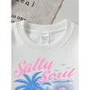 Europäische Größen Mädchen Weiches Rundhals-Sweatshirt Saltu Soul Tropischer Strand Palmenbaum Sonnenschein Aufdruck, Lässig Vielseitig Kombinierbar, Ideales Urlaubsgeschenk