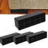 4pcs Heavy-Duty Black Plastic Furniture Legs Height-Adjustable Bed Frame And Chair/Table Supports Square Base Levellers