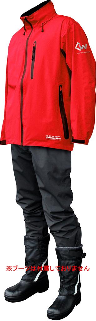 COVER WORK Stretch Rainwear Across Rain Red M AG-8000