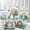 Dschungeltier Vlies Geschenktüten Dschungel-Themenparty Gastgeschenke Tragbare Süßigkeitentüte Kinder Babyparty Geburtstagsparty Deko Tüten