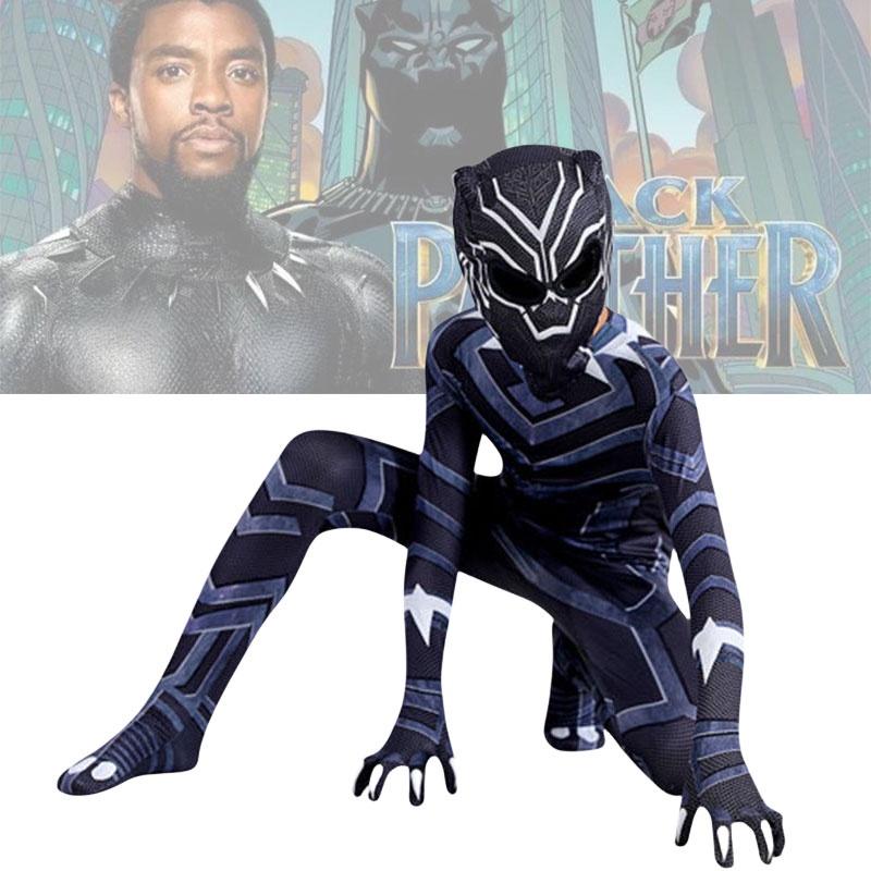 תחפושת ג'אמפסוט קוספליי פנתר שחור 2 למבוגרים להאלווין בד סיבי פוליאסטר מידות 160-190