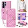 Crossbody Leather Wallet Cards Solt Phone Case for Samsung Galaxy S26 Plus S25 S24 FE S23 Ultra A16 A17 A26 A36 A37 A56 Cover