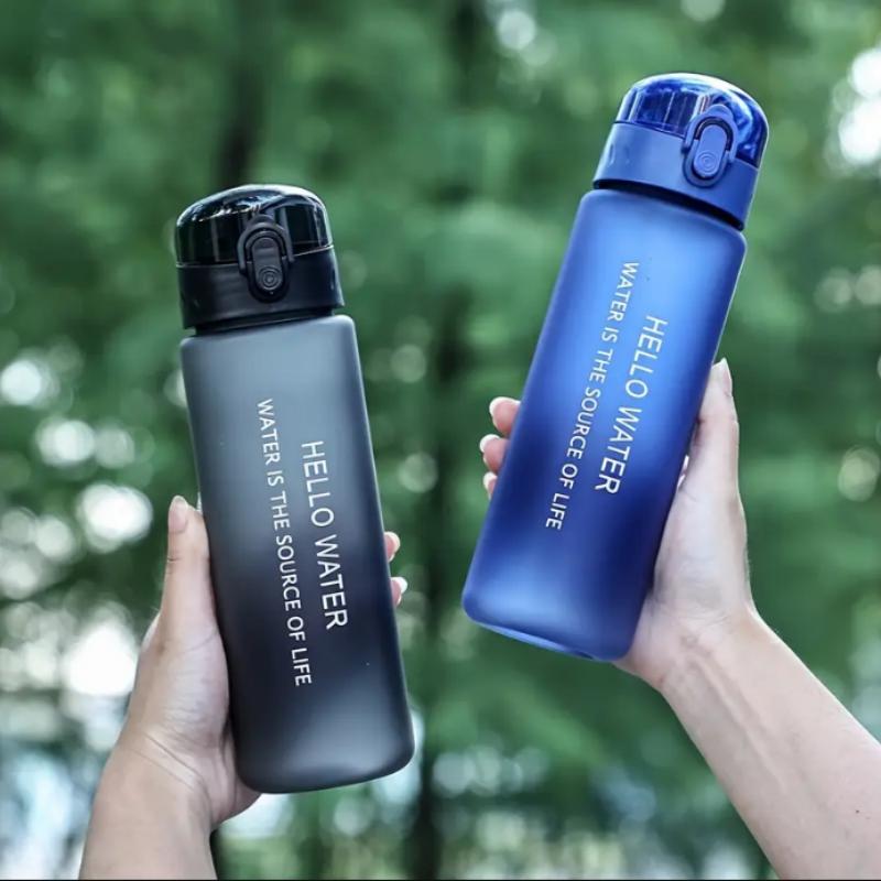 Portable Convenience Large Capacity Cherry Blossom Water Bottle  with Secure Lid & Carrying Rope, High-Quality PC Material