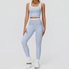 Completo da Yoga da Donna Transfrontaliero: Color Block Nude Feel, Vita Alta Costolata, Abbigliamento Sportivo Fitness Versatile