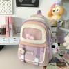 High-value wind schoolbag, junior high school girls backpack, high school students large-capacity cute dopamine backpack