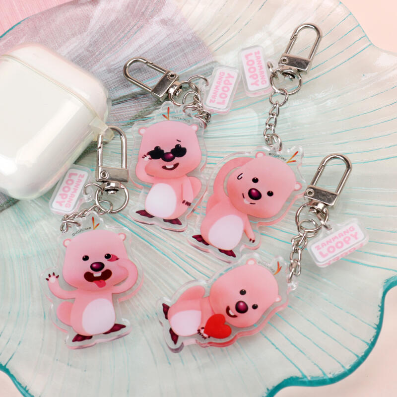 Zanmanrupi transparent acrylic key ring D type Zanman Luffy s Secret Keyring