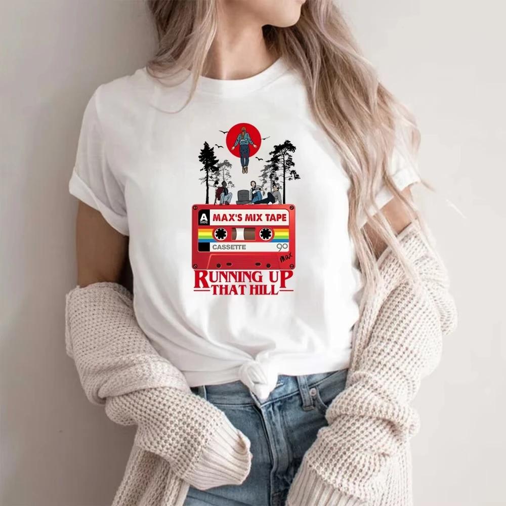 

Running Up That Hill T Shirt Strange 4 Things Inspired Tees Max’s T-shirt Casual Harajuku Kawaii T-shirt Women s Y2K Clothing 4XL