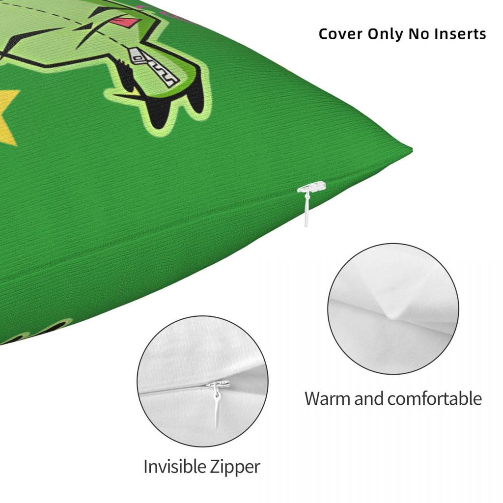Gir Invaders Zims Cartoon Square Pillow Case Cushion Cover Creative Decorative Pillowcover For Car 45X45Cm