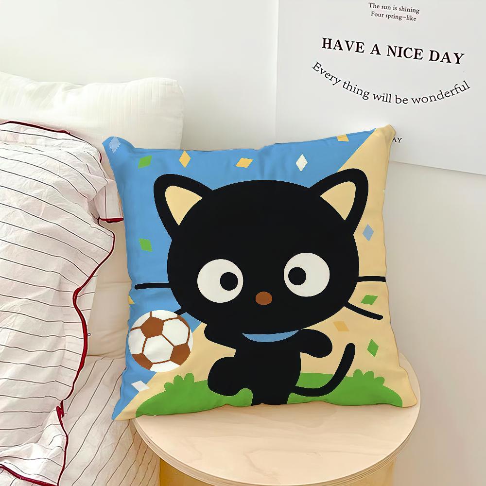 Cute Cartoon Art Chibi Cat C-Chococat Sro Comfort Soft Hogar Pillowcase For Sofa Living Room Bed Home Decor Protective Covers
