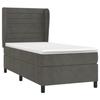 3129250 vidaXL Divan Bed and Mattress Dark Grey 90x200 Cm Velvet