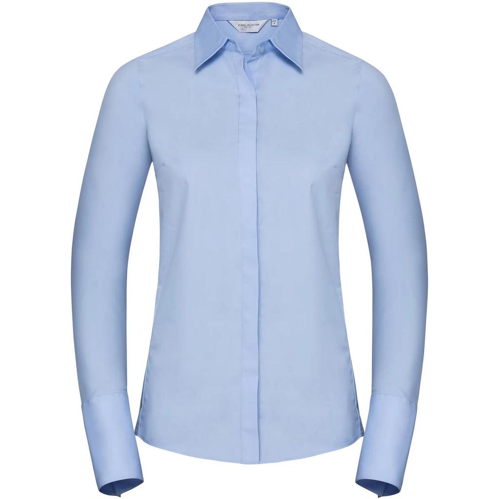 Russell Collection Womens/Ladies Ultimate Stretch Long-Sleeved Shirt