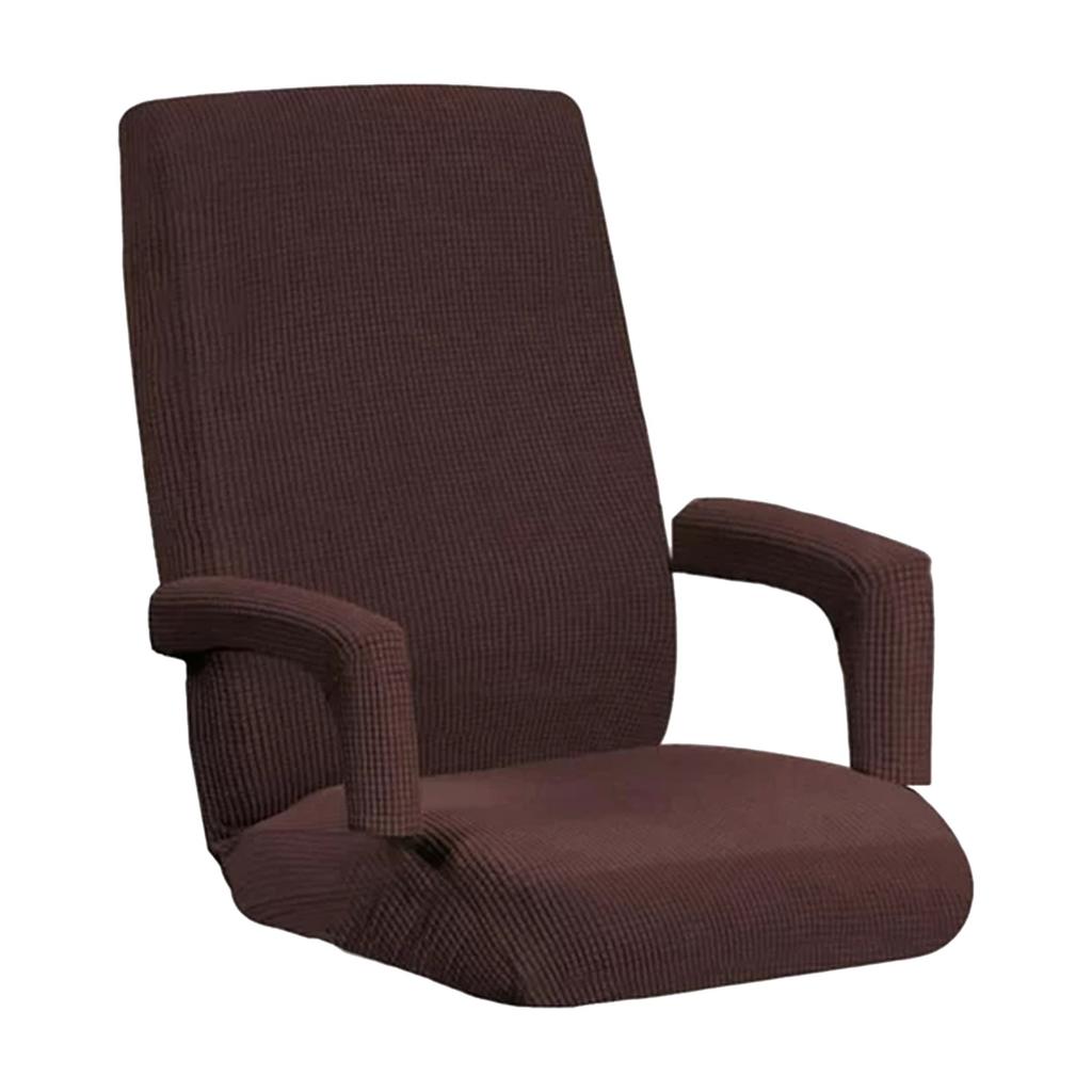 Durable Stretch Office Chair Cover  High Back Computer Chair Slipcovers  For Universal Rotating Chair With Armrest L