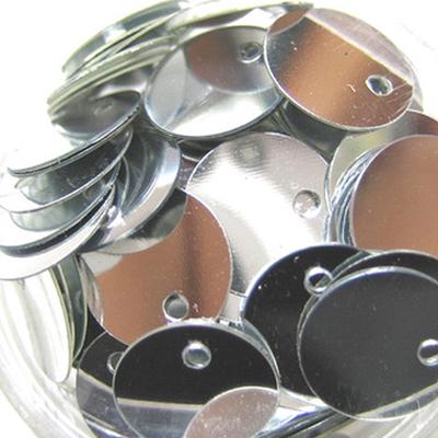 Volné 16mm modré flitry šicí řemeslo DIY paillettes lesklé kulaté ručně vyráběné