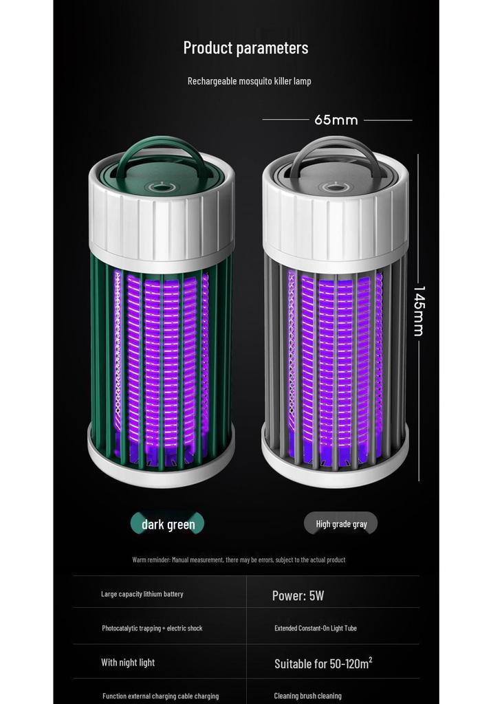 Akumulatorowa Elektryczna Lampa Zwalczająca Komary z Packą i Falami Świetlnymi Przyciąga Komary do Kontroli Owadów