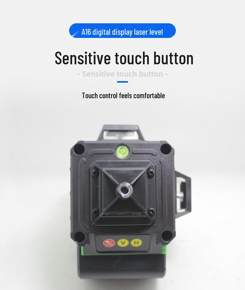 16-Line Portable Digital Laser Level for High-Precision Ground and Wall Leveling