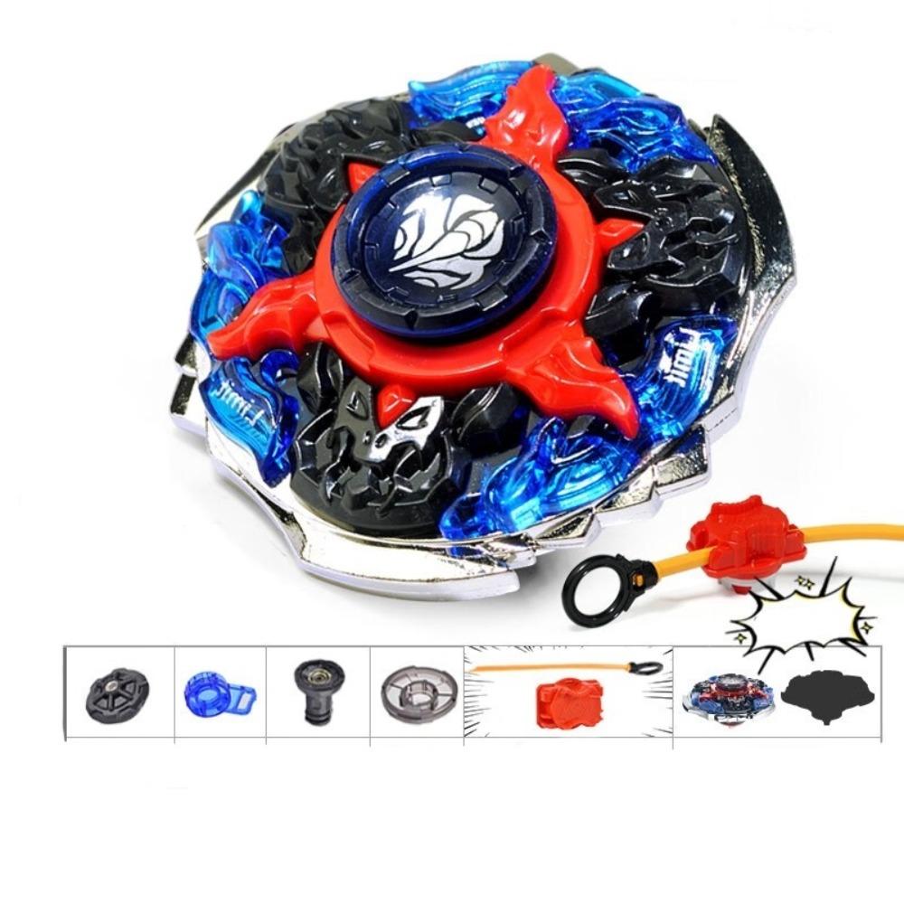 Con lanzador giroscopio juguetes de doble capa peonza juguetes al aire libre juguete giroscópico de metal niños niñas