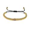 Charm Skull Head Copper Beads Bracelets Handmade Pave CZ Skeleton Crystal Adjustable Bracelet Punk Wrist Jewelry for Women Men