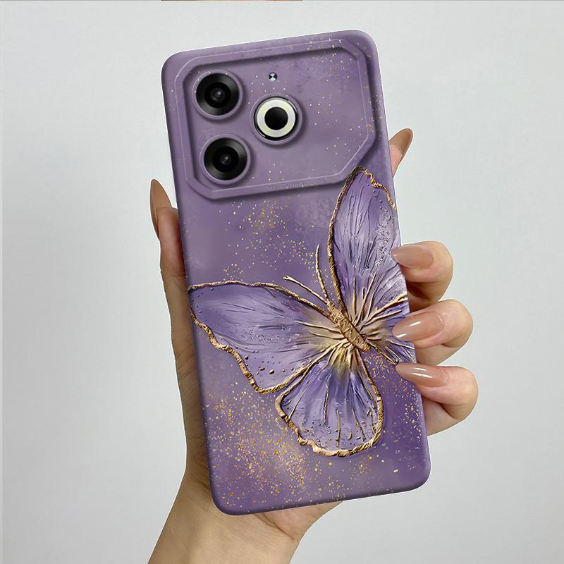 Per Tecno Pova 6 Neo Custodia POVA6NEO Silicone TPU Morbida Custodia per Telefono Verniciata Stampata Antiurto Protettiva Cover Posteriore