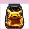 Pikachu Rucksack mit großem Fassungsvermögen, leicht, 3D Oxford-Stoff, für Kinder, für die Schule