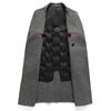 Cappotto 100% Lana Cappotto da Uomo Lungo Sopra il Ginocchio Fodera Rimovibile in Piumino Autunno e Inverno Nuovo Cappotto di Lana da Uomo