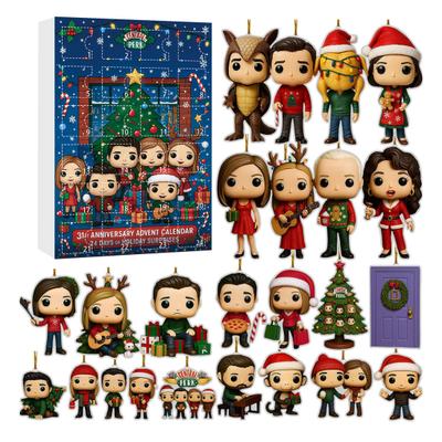 Weihnachtsspielzeug Adventskalender 24-Tage Countdown Box Multifunktionale Feiertagsdekoration für Kinderzimmer Autos Häuser