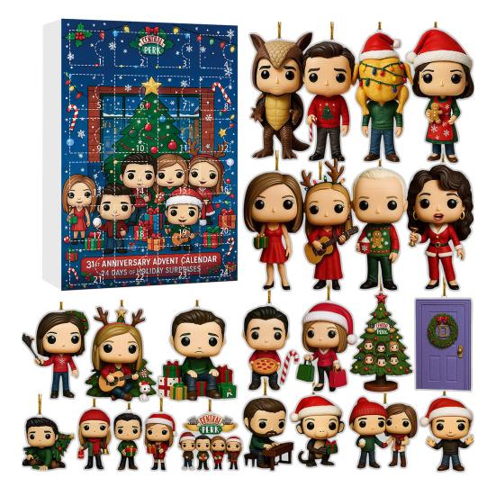 

Рождественский адвент-календарь с игрушками, 24-дневный бокс для обратного отсчета, многофункциональное праздничное украшение для детских комнат, автомобилей, домов A