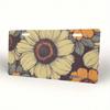 2D Flat Bright Floral License Plate Frame, Waterproof Aluminum Front Car Tag Cover, Universal 5.9x11.8 Inch