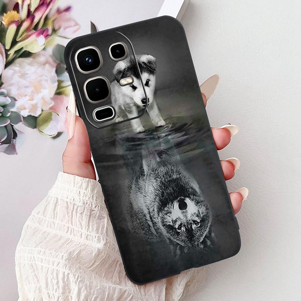 Per Infinix Note 50s X6870 Cover Posteriore Per Infinix Note 50s 5G Custodia Silicone Moda Lusso Fiori Gatto Carino Dipinto Divertente Paraurti