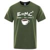 Summer Men's T-shirt 100% Cotton Casual Funny Energy=Milk+Coffee Print Men Cool Loose O-neck Tops For Men Short Sleeve Male Tees