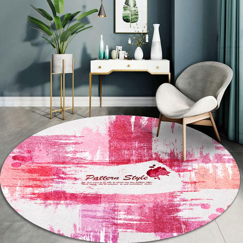 Nordic Round Carpet Cloak Room Computer Swivel Chair Mat Home Bedroom Bedside Mat