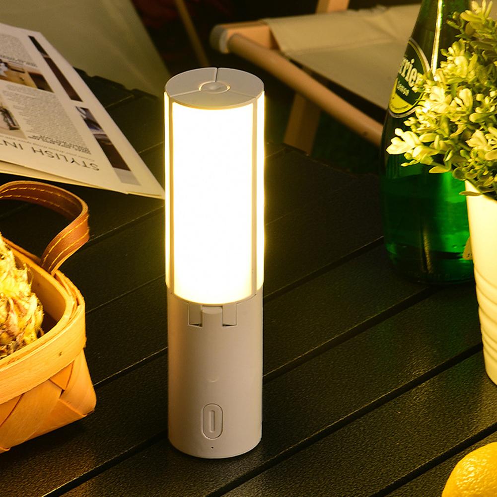 Folding Camping Lantern Rechargeable LED Camping Light Work Light for Hurricanes Emergency Power Outages Outdoor