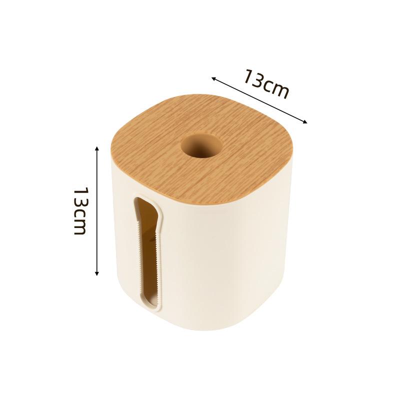 

Простой и креативный многофункциональный настольный ящик для хранения для дома Round cherry wood colour