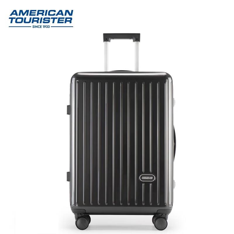 American Tourister Elegant Lightweight Aluminum Frame Suitcase 28 Inch