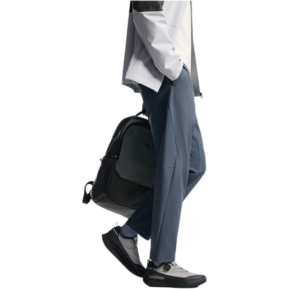 Anta Training Series Solid Color Casual Simple Straight Leg Elastic Knitted Sports Pants Men Bottoms Dark-Gray 952517509-2