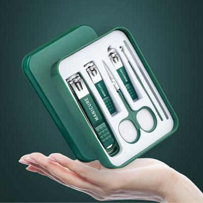 Dispozitive de tuns unghii Set de tuns set complet de instrumente portabile pentru tuns unghii, anti-stropire, 6 piese